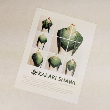 Pattern - Kalari Shawl, by Ambah O'Brien, ready to ship - SALE