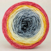 Knitcircus Yarns: Fight Like A Girl 100g Panoramic Gradient, Greatest of Ease, ready to ship yarn