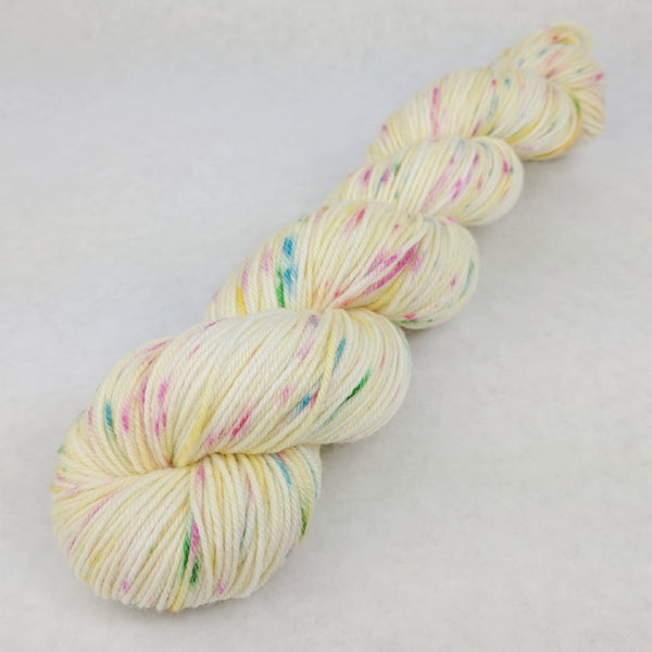 Knitcircus Yarns: Make Believe 100g Speckled Handpaint skein, Divine, ready to ship yarn