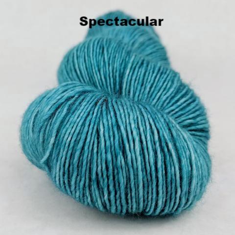 Knitcircus Yarns: Teal Magnolias Kettle-Dyed Semi-Solid skeins, dyed to order yarn