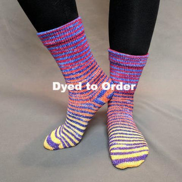 Knitcircus Yarns: Off to See the Wizard Extreme Striped Matching Socks Set, dyed to order yarn