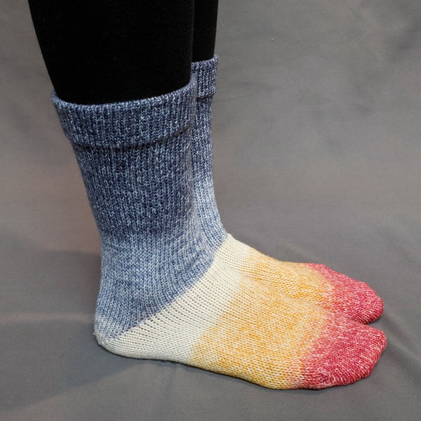 Knitcircus Yarns: Fight Like A Girl Panoramic Gradient Matching Socks Set, dyed to order yarn