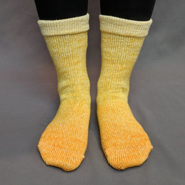 Knitcircus Yarns: All The Bacon And Eggs You Have Chromatic Gradient Matching Socks Set, dyed to order yarn