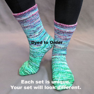 Knitcircus Yarns: Purely Ornamental Impressionist Gradient Matching Socks Set, dyed to order yarn