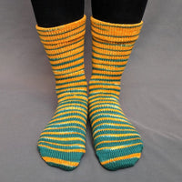 Knitcircus Yarns: Lambeau Leap Gradient Striped Matching Socks Set, dyed to order yarn
