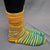 Knitcircus Yarns: Lambeau Leap Gradient Striped Matching Socks Set, dyed to order yarn
