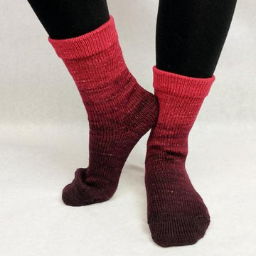 Knitcircus Yarns: Vampire Boyfriend Chromatic Gradient Matching Socks Set (large), Greatest of Ease, ready to ship yarn
