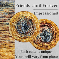 Knitcircus Yarns: Friends Until Forever Impressionist Gradient, dyed to order yarn