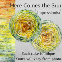Knitcircus Yarns: Here Comes the Sun Impressionist Gradient, dyed to order yarn