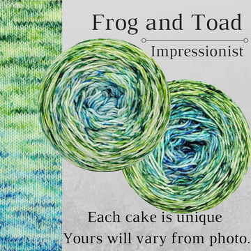 Knitcircus Yarns: Frog and Toad Impressionist Gradient, dyed to order yarn