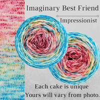 Knitcircus Yarns: Imaginary Best Friend Impressionist Gradient, dyed to order yarn