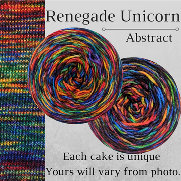 Knitcircus Yarns: Renegade Unicorn Abstract, dyed to order yarn
