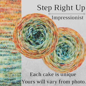 Knitcircus Yarns: Step Right Up Impressionist Gradient, dyed to order yarn