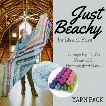 Just Beachy Wrap Yarn Pack, pattern not included, dyed to order