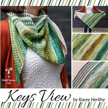 Keys View Shawl Yarn Pack, pattern not included, dyed to order