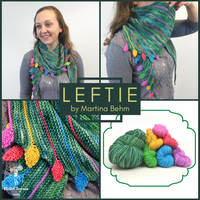 Leftie Shawlette Yarn Pack, pattern not included, dyed to order
