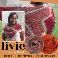 Livie Shawl Yarn Pack, pattern not included, dyed to order