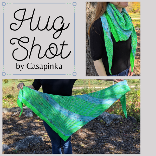 Hug Shot Shawl Yarn Pack, pattern not included, dyed to order