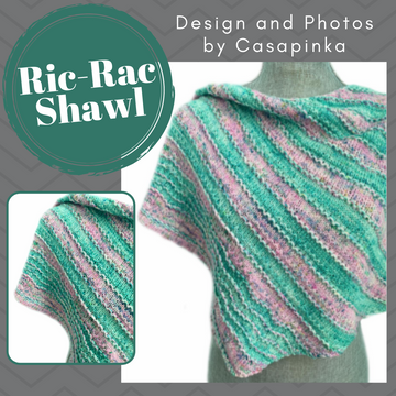Ric-Rac Shawl Yarn Pack, pattern not included, ready to ship