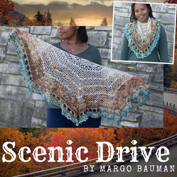 Scenic Drive Crochet Shawl Yarn Pack, pattern not included, ready to ship