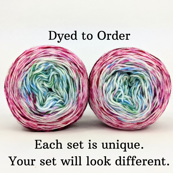 Knitcircus Yarns: Knit Your Best Life Impressionist Gradient Matching Socks Set, dyed to order yarn