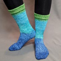 Knitcircus Yarns: Dive Right In Panoramic Gradient Matching Socks Set (large), Greatest of Ease, ready to ship yarn