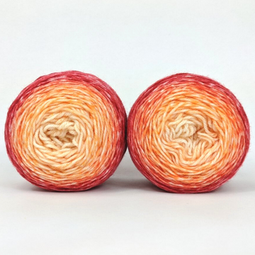 Knitcircus Yarns: Peachy Keen Panoramic Gradient Matching Socks Set (large), Greatest of Ease, ready to ship yarn