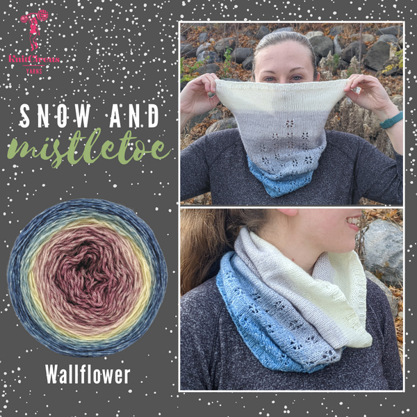 Snow and Mistletoe Yarn Pack, pattern not included, ready to ship