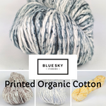 Printed Organic Cotton Worsted by Blue Sky Fibers, assorted colors, ready to ship - SALE