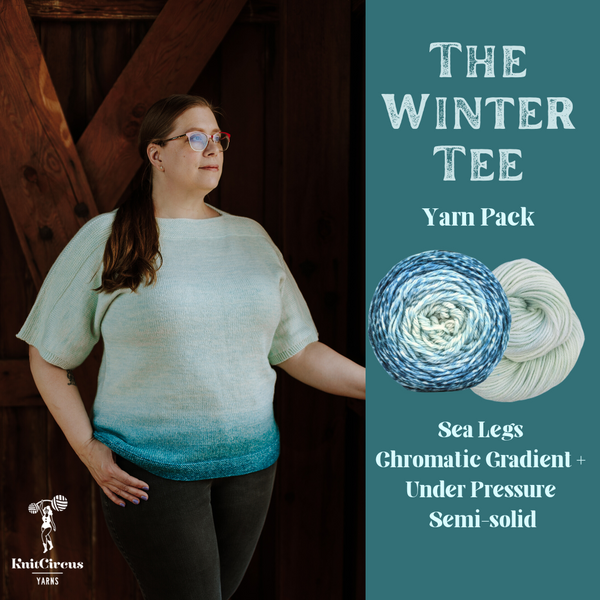 The Winter Tee Sweater Yarn Pack by Swanky Emu Knits, pattern not included, ready to ship