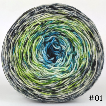 Knitcircus Yarns: Growing Like A Weed 100g Impressionist Gradient, Trampoline, choose your cake, ready to ship yarn