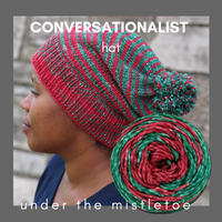 Conversationalist Hat Yarn Pack, pattern not included, Gradient Stripes, dyed to order