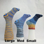 Knitcircus Yarns: Lambeau Leap Gradient Striped Matching Socks Set (large), Greatest of Ease, ready to ship yarn