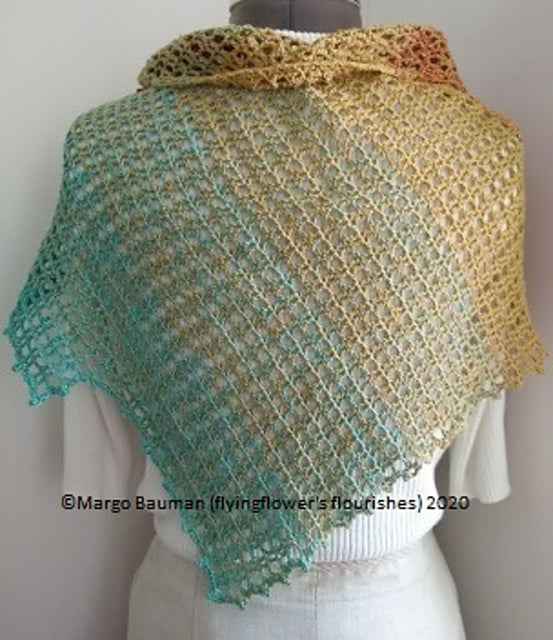 Pattern - Digital Download of Lacy Lines Shawl by Margo Bauman