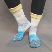 Knitcircus Yarns: Sea of Tranquility Panoramic Gradient Matching Socks Set (large), Greatest of Ease, ready to ship yarn