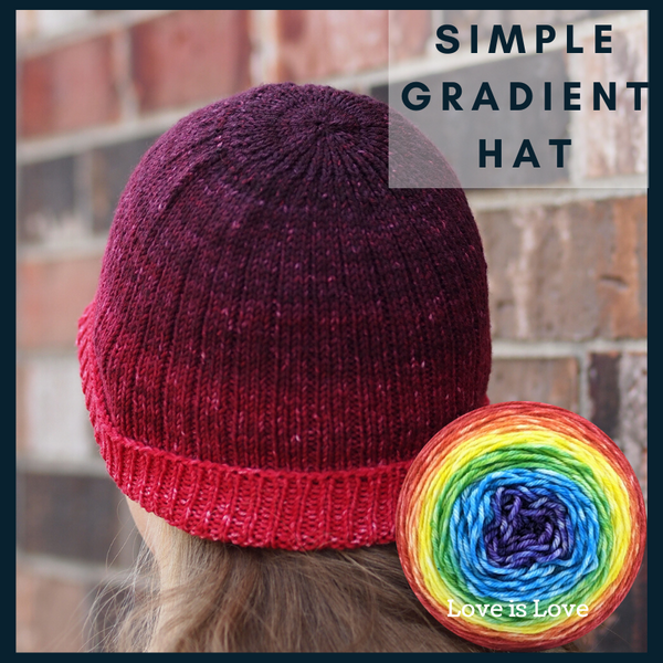 Simple Gradient Hat Yarn Pack, pattern not included, dyed to order
